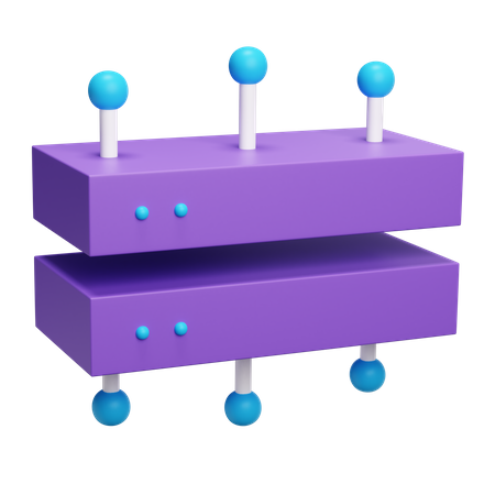 Conexão do servidor  3D Illustration