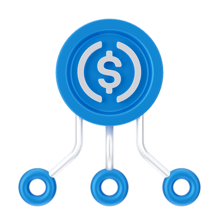 Conexão dólar  3D Icon