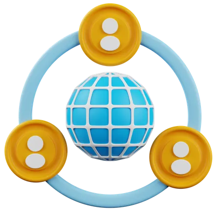Conexão global  3D Icon