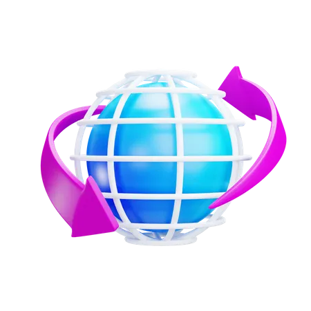 Conexão global  3D Icon