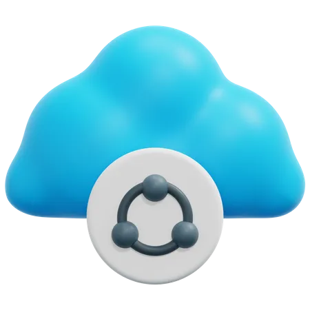 Conexão em nuvem  3D Icon