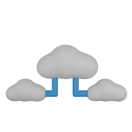 Conexão em nuvem  3D Icon