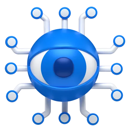Conexão ocular  3D Icon