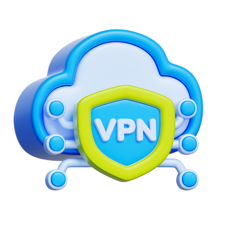 Conexão VPN  3D Icon