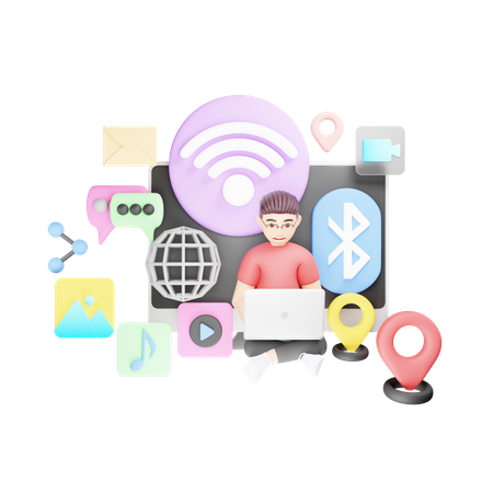 Conexão wifi  3D Icon