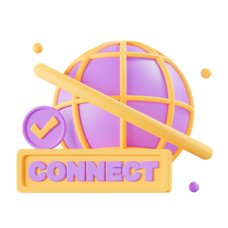 Conectar a internet  3D Icon