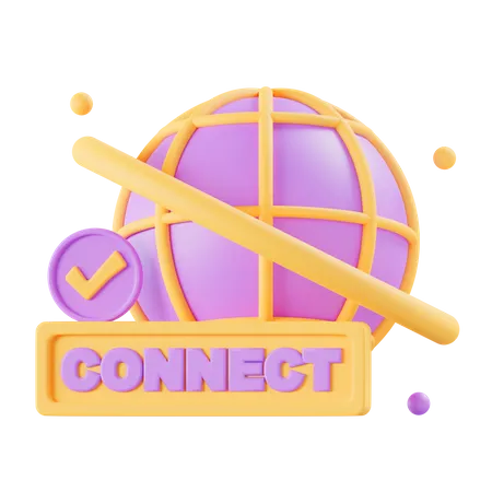 Conectar a internet  3D Icon