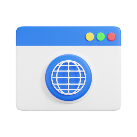 Conexión al sitio web  3D Icon