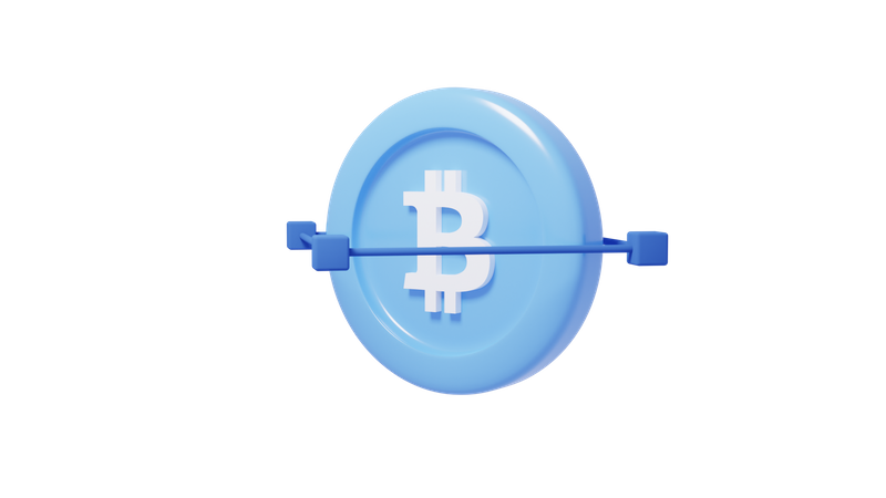 Conexión bitcoin  3D Icon