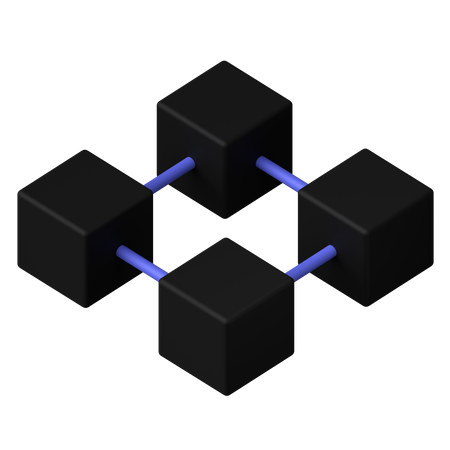 Conexión blockchain  3D Icon