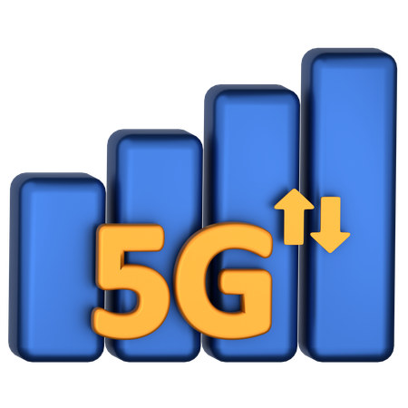 Conexión de datos 5g  3D Icon