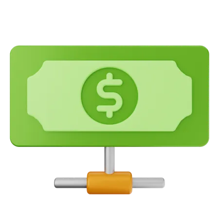 Conexión de dinero  3D Icon