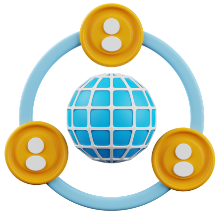 Conexión global  3D Icon