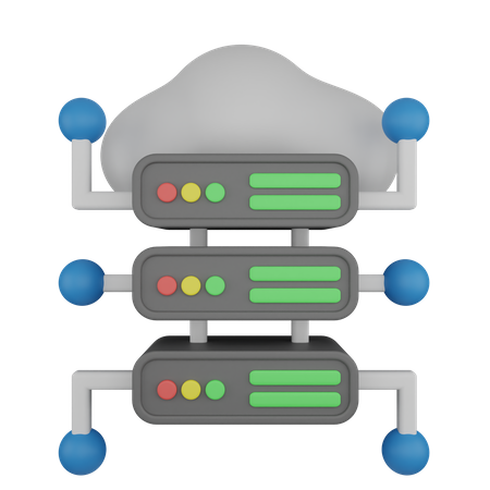 Conexión a la nube y al servidor  3D Icon
