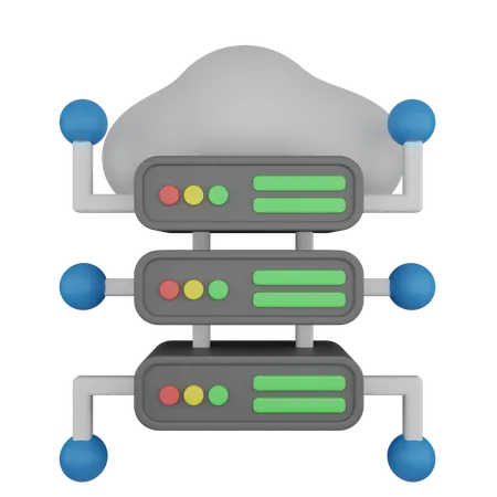 Conexión a la nube y al servidor  3D Icon