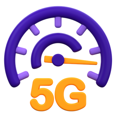 Conexión de velocidad 5g  3D Icon