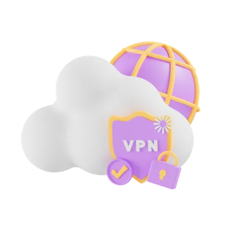 Conexión vpn  3D Icon