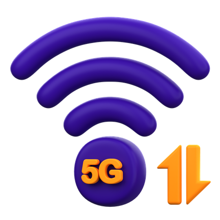 Conexión wifi 5g  3D Icon