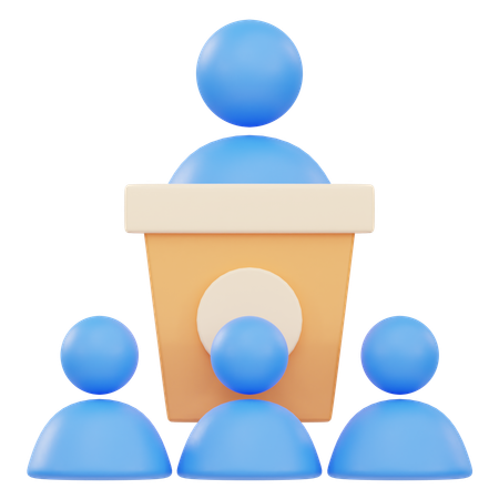 Conference  3D Icon