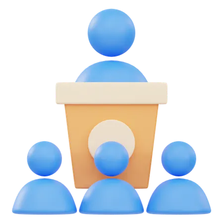Conference  3D Icon