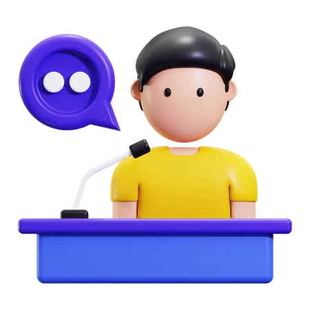 Conference  3D Icon