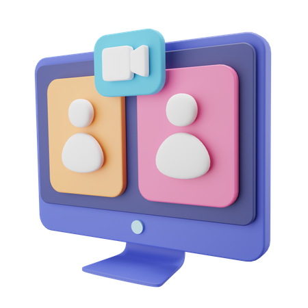 Conference Call 3D Icon