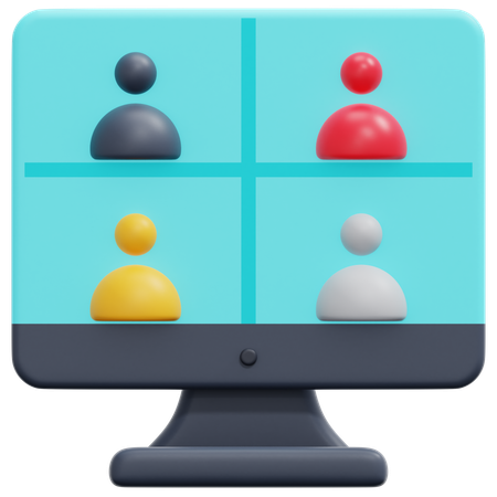 Conférence en ligne  3D Icon