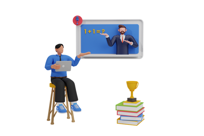 Conférence en ligne  3D Icon