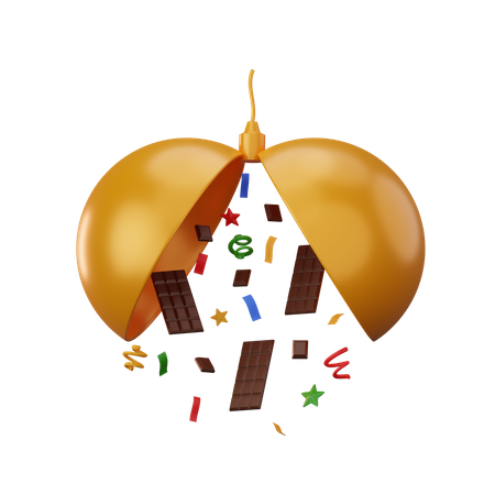 Confete de chocolate  3D Icon