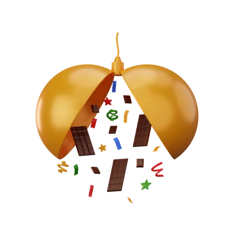 Confete de chocolate  3D Icon