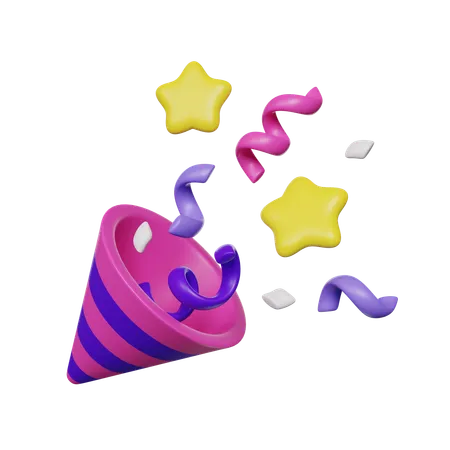 Poppers de confete  3D Icon