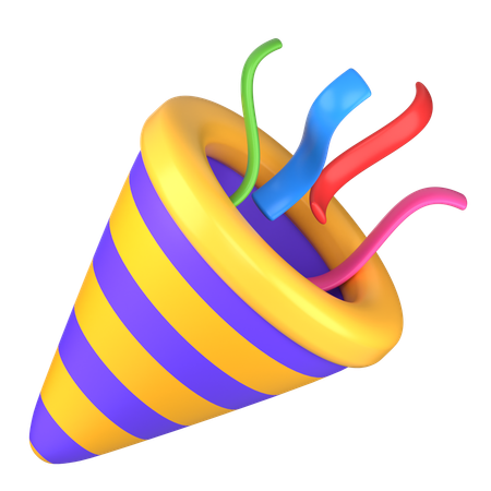 Confeti de año nuevo  3D Icon