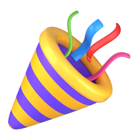 Confeti de año nuevo  3D Icon