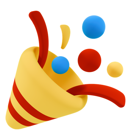 Confeti pop para fiestas  3D Icon
