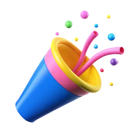 Popper de confeti  3D Icon