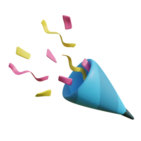 Poppers de confeti  3D Illustration