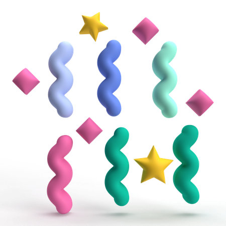 Confetti  3D Icon