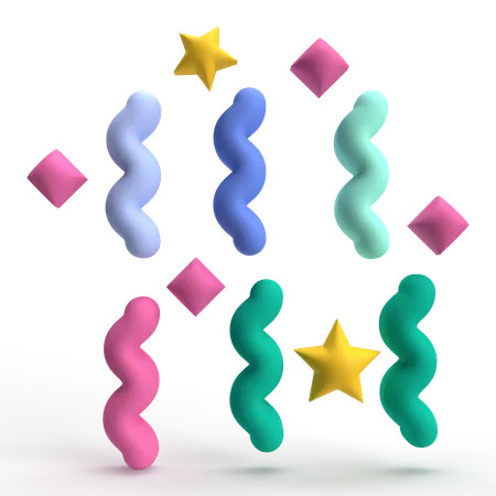 Confetti  3D Icon