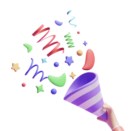 Confetti  3D Icon