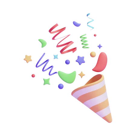 Confetti  3D Icon