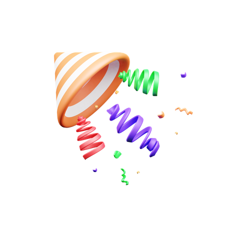 Confetti  3D Icon