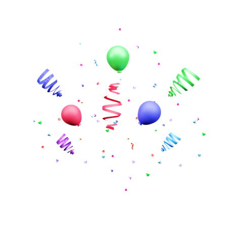 Confetti  3D Icon