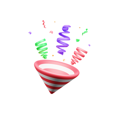 Confetti  3D Icon