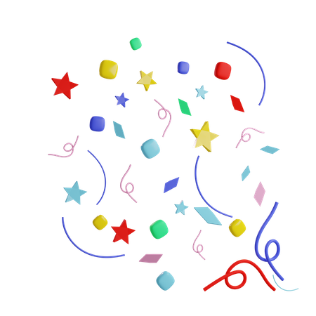 Confetti  3D Icon