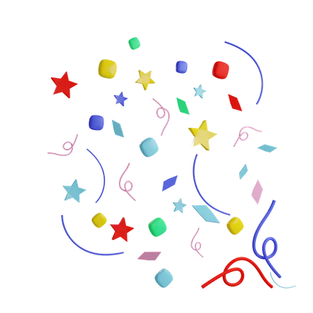 Confetti  3D Icon