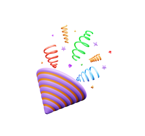 Confetti  3D Icon