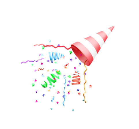 Confetti  3D Icon