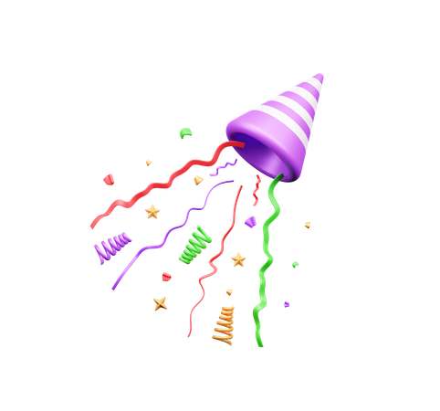 Confetti  3D Icon