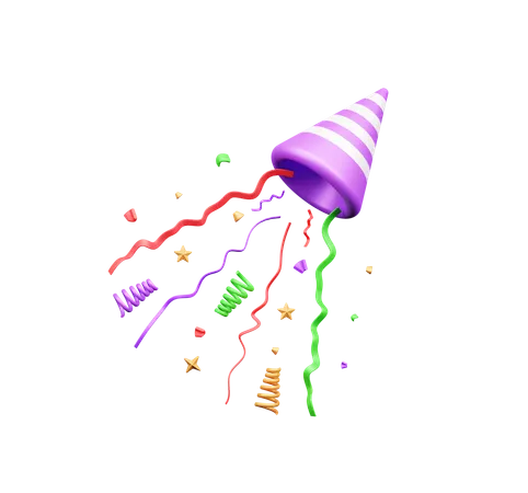 Confetti  3D Icon