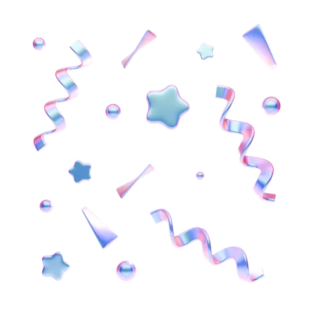 Confetti  3D Icon